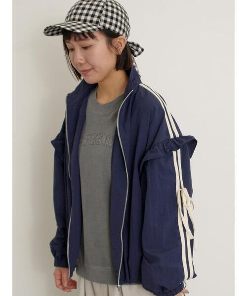 Samansa Mos2(サマンサ モスモス)の「フリルトラックジャケット(ブルゾン・レディース・ネイビー/カーキ/オフホワイト・F)」の14枚目の写真