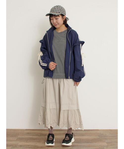 Samansa Mos2(サマンサ モスモス)の「フリルトラックジャケット(ブルゾン・レディース・ネイビー/カーキ/オフホワイト・F)」の16枚目の写真