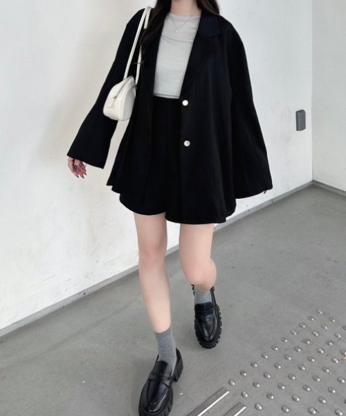 nemne store（ネンネストア）の「《Delfy》ダーツショートパンツ セットアップ可能（その他パンツ・レディース・ピンク系/ブラック系/アイボリー/ライトグレー・SMALL/MEDIUM）」の7枚目の写真