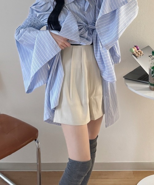 nemne store（ネンネストア）の「《Delfy》ダーツショートパンツ セットアップ可能（その他パンツ・レディース・ピンク系/ブラック系/アイボリー/ライトグレー・SMALL/MEDIUM）」の12枚目の写真