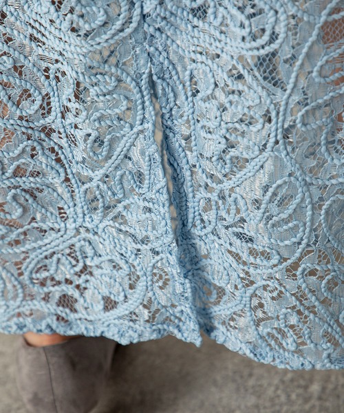 MILLION CARATS(ミリオンカラッツ)の「品よく女っぽい! 繊細な刺繍が魅せる大人の余裕。春映えコード刺繍レーススカート(スカート・レディース・オフホワイト/ブラック/サックスブルー・FREE)」の11枚目の写真