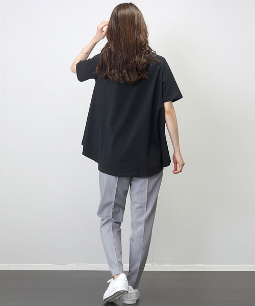 Aletta vita（アレッタビータ）の「汗染み防止加工裾フレアプルオーバー（Tシャツ/カットソー・レディース・ベージュ/ブラック/グレイッシュブルー/グレー・FREE）」の11枚目の写真