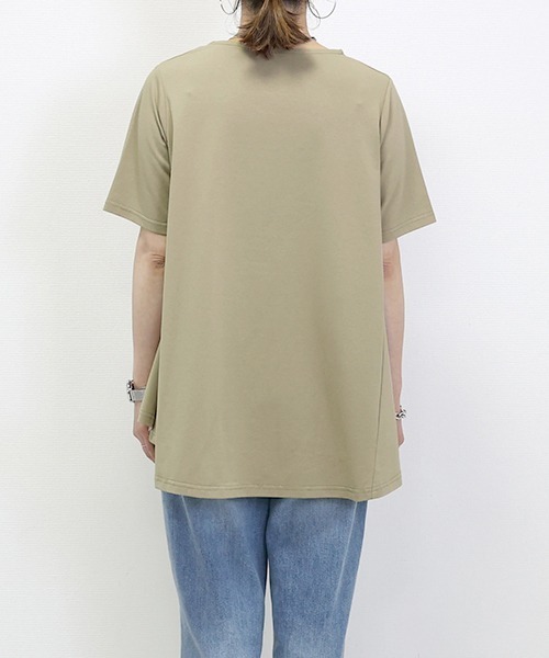 Aletta vita（アレッタビータ）の「汗染み防止加工裾フレアプルオーバー（Tシャツ/カットソー・レディース・ベージュ/ブラック/グレイッシュブルー/グレー・FREE）」の5枚目の写真