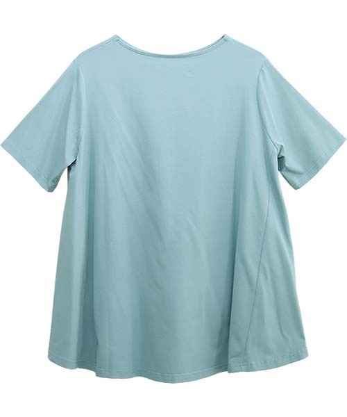Aletta vita（アレッタビータ）の「汗染み防止加工裾フレアプルオーバー（Tシャツ/カットソー・レディース・ベージュ/ブラック/グレイッシュブルー/グレー・FREE）」の9枚目の写真