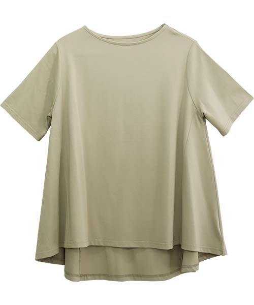 Aletta vita（アレッタビータ）の「汗染み防止加工裾フレアプルオーバー（Tシャツ/カットソー・レディース・ベージュ/ブラック/グレイッシュブルー/グレー・FREE）」の8枚目の写真