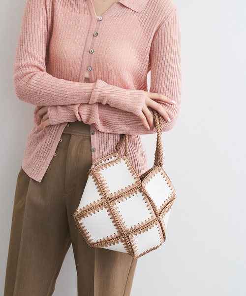 VIS（ビス）の「パッチワークバッグ（ハンドバッグ・レディース・ブラック/ホワイト系その他5・FREE）」の5枚目の写真