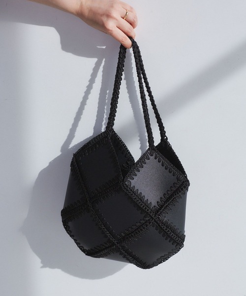 VIS（ビス）の「パッチワークバッグ（ハンドバッグ・レディース・ブラック/ホワイト系その他5・FREE）」の10枚目の写真