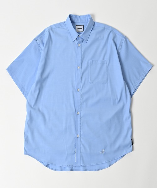 ADAM PATEK(アダムパテック)の「【ADAMPATEK/アダムパテック】ap embroidery short sleeve shirt/刺繍入りルーズ半袖シャツ(シャツ/ブラウス・メンズ・ブルー/ブラック/ホワイト・1/2)」の3枚目の写真