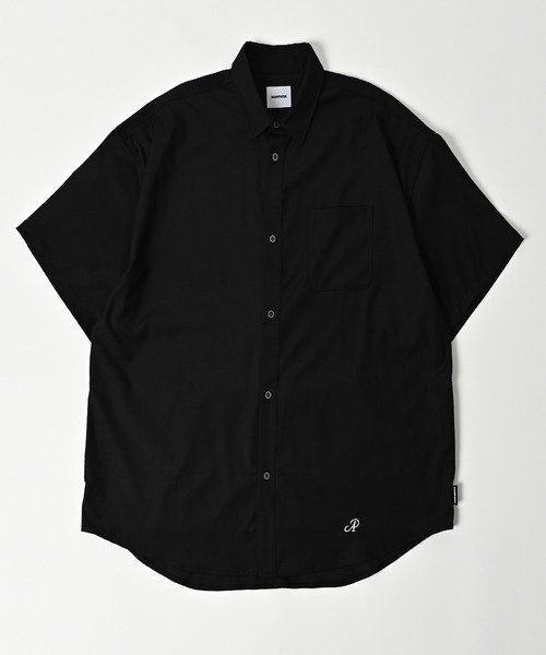 ADAM PATEK(アダムパテック)の「【ADAMPATEK/アダムパテック】ap embroidery short sleeve shirt/刺繍入りルーズ半袖シャツ(シャツ/ブラウス・メンズ・ブルー/ブラック/ホワイト・1/2)」の2枚目の写真