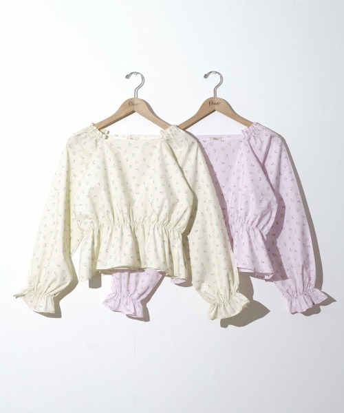 flower（フラワー）の「フリルブルームブラウス（シャツ/ブラウス・レディース・アイボリー/ピンク・FREE）」の3枚目の写真
