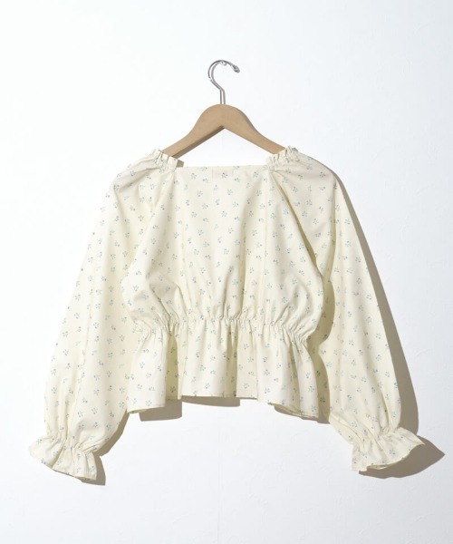 flower（フラワー）の「フリルブルームブラウス（シャツ/ブラウス・レディース・アイボリー/ピンク・FREE）」の4枚目の写真