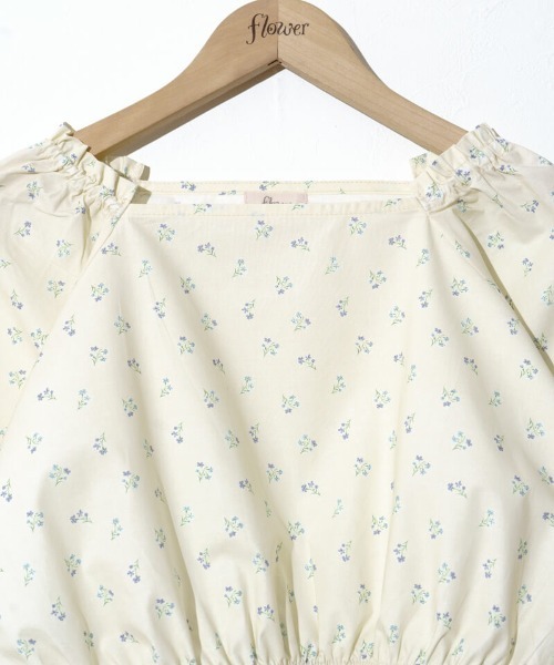 flower（フラワー）の「フリルブルームブラウス（シャツ/ブラウス・レディース・アイボリー/ピンク・FREE）」の5枚目の写真