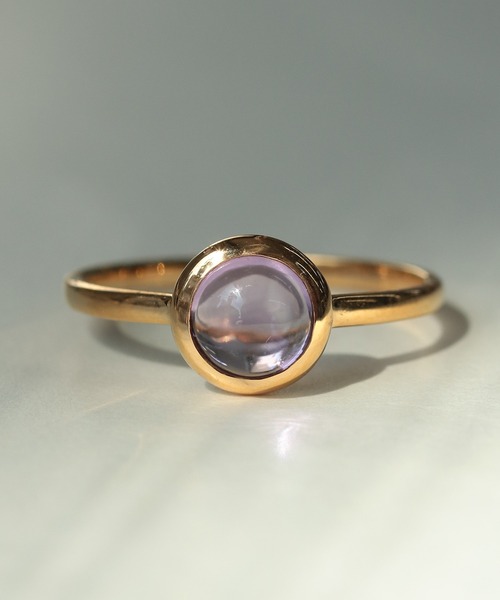 NOIR DE POUPEE（ノワールドプーペ）の「【WEB限定】天然石ラウンドカボションリング（リング・レディース・イエロー系その他/ブラック/パープル/ブラック系その他/レッド/ホワイト/イエロー/レッド系その他/ホワイト系その他/パープル系その他・#9/#11/#13/#15）」の12枚目の写真
