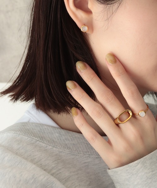 NOIR DE POUPEE（ノワールドプーペ）の「【WEB限定】天然石ラウンドカボションリング（リング・レディース・イエロー系その他/ブラック/パープル/ブラック系その他/レッド/ホワイト/イエロー/レッド系その他/ホワイト系その他/パープル系その他・#9/#11/#13/#15）」の16枚目の写真