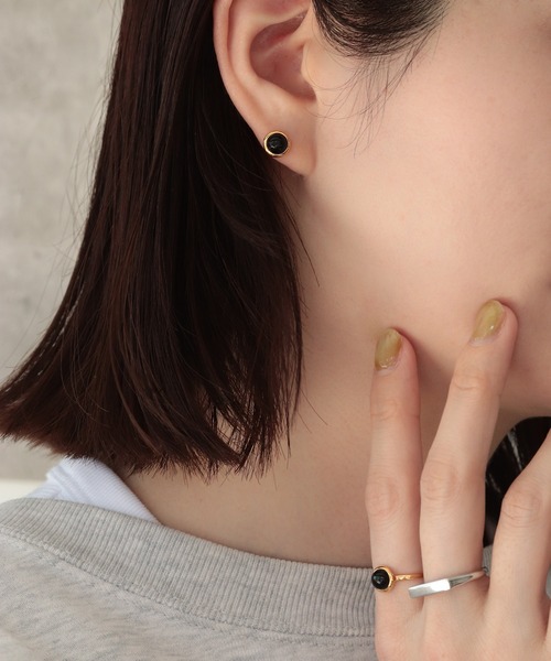 NOIR DE POUPEE（ノワールドプーペ）の「【WEB限定】天然石ラウンドカボションリング（リング・レディース・イエロー系その他/ブラック/パープル/ブラック系その他/レッド/ホワイト/イエロー/レッド系その他/ホワイト系その他/パープル系その他・#9/#11/#13/#15）」の19枚目の写真