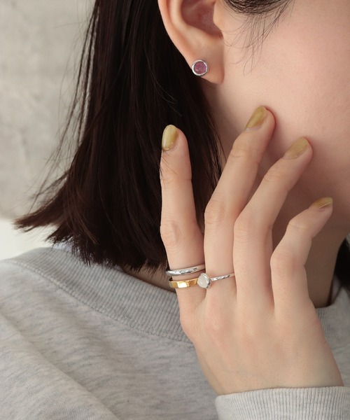 NOIR DE POUPEE（ノワールドプーペ）の「【WEB限定】天然石ラウンドカボションリング（リング・レディース・イエロー系その他/ブラック/パープル/ブラック系その他/レッド/ホワイト/イエロー/レッド系その他/ホワイト系その他/パープル系その他・#9/#11/#13/#15）」の17枚目の写真