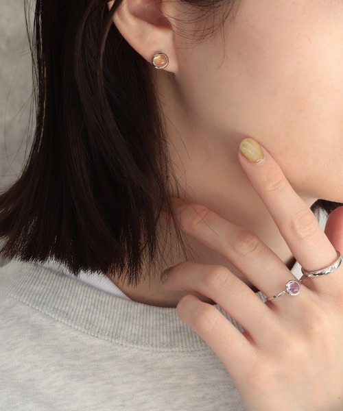 NOIR DE POUPEE（ノワールドプーペ）の「【WEB限定】天然石ラウンドカボションリング（リング・レディース・イエロー系その他/ブラック/パープル/ブラック系その他/レッド/ホワイト/イエロー/レッド系その他/ホワイト系その他/パープル系その他・#9/#11/#13/#15）」の22枚目の写真