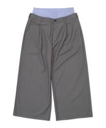 LUCY | LUCY/【25年春夏新作】ダブルウエストバギースラックス(スラックス)