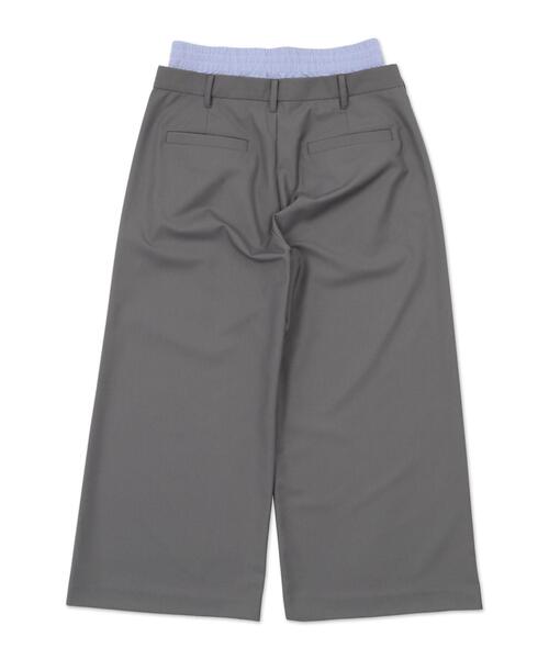 LUCY（ルーシー）の「LUCY/ダブルウエストバギースラックス（スラックス・メンズ・グレー・MEDIUM/LARGE）」の2枚目の写真