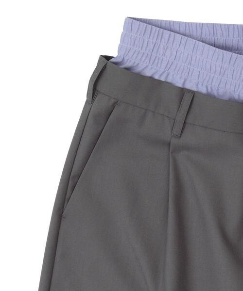 LUCY（ルーシー）の「LUCY/ダブルウエストバギースラックス（スラックス・メンズ・グレー・MEDIUM/LARGE）」の4枚目の写真