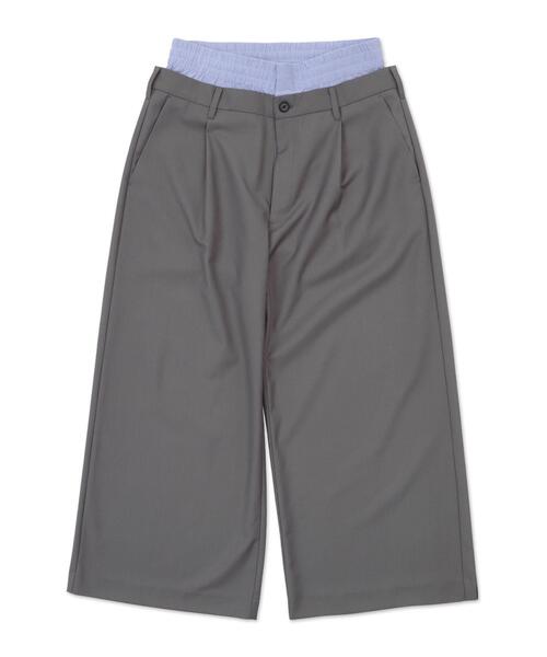 LUCY（ルーシー）の「LUCY/ダブルウエストバギースラックス（スラックス・メンズ・グレー・MEDIUM/LARGE）」の6枚目の写真