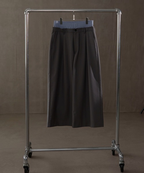 LUCY（ルーシー）の「LUCY/ダブルウエストバギースラックス（スラックス・メンズ・グレー・MEDIUM/LARGE）」の5枚目の写真