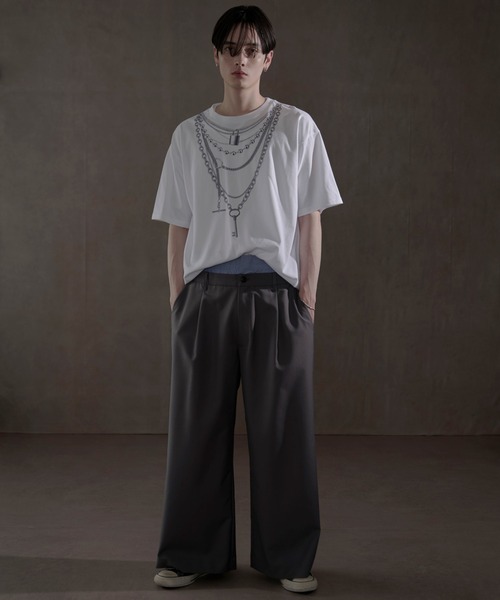 LUCY（ルーシー）の「LUCY/ダブルウエストバギースラックス（スラックス・メンズ・グレー・MEDIUM/LARGE）」の9枚目の写真