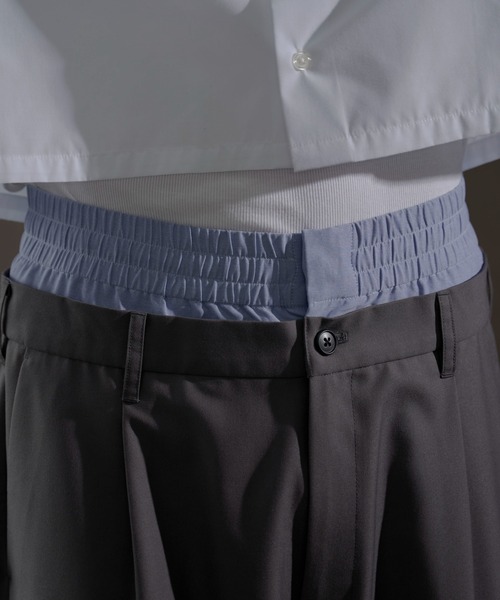 LUCY（ルーシー）の「LUCY/ダブルウエストバギースラックス（スラックス・メンズ・グレー・MEDIUM/LARGE）」の8枚目の写真