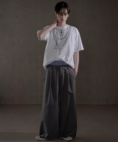 LUCY（ルーシー）の「LUCY/ダブルウエストバギースラックス（スラックス・メンズ・グレー・MEDIUM/LARGE）」の10枚目の写真