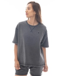BILLABONG レディース LOOSE CROPPED SS SWEAT CREW スウェットジャケット 【2025年春夏モデル】/ビラボンセットアップ対応クルーネックスウェット