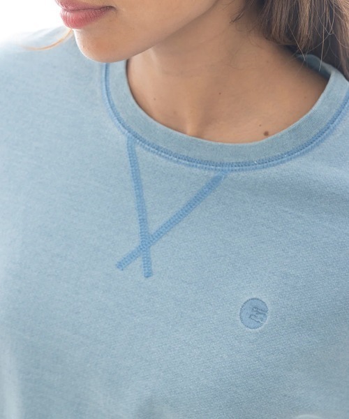 BILLABONG(ビラボン)の「BILLABONG レディース LOOSE CROPPED SS SWEAT CREW スウェットジャケット 【2025年春夏モデル】/ビラボンセットアップ対応クルーネックスウェット(スウェット・レディース・ライトブルー/ブラック系その他・LARGE/MEDIUM)」の3枚目の写真