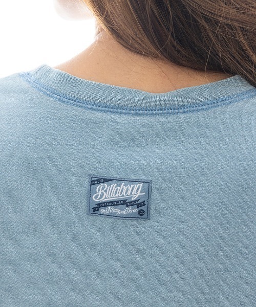 BILLABONG(ビラボン)の「BILLABONG レディース LOOSE CROPPED SS SWEAT CREW スウェットジャケット 【2025年春夏モデル】/ビラボンセットアップ対応クルーネックスウェット(スウェット・レディース・ライトブルー/ブラック系その他・LARGE/MEDIUM)」の4枚目の写真