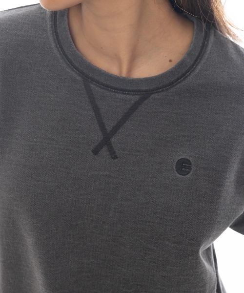 BILLABONG(ビラボン)の「BILLABONG レディース LOOSE CROPPED SS SWEAT CREW スウェットジャケット 【2025年春夏モデル】/ビラボンセットアップ対応クルーネックスウェット(スウェット・レディース・ライトブルー/ブラック系その他・LARGE/MEDIUM)」の6枚目の写真