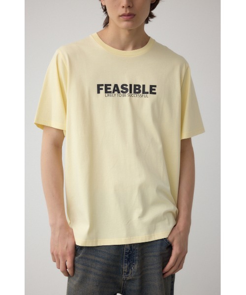 AZUL by moussy(アズールバイマウジー)の「AZコットン FEASIBLETシャツ(Tシャツ/カットソー・メンズ・ホワイト/ライトイエロー/ブラック・SMALL/MEDIUM/LARGE)」の1枚目の写真