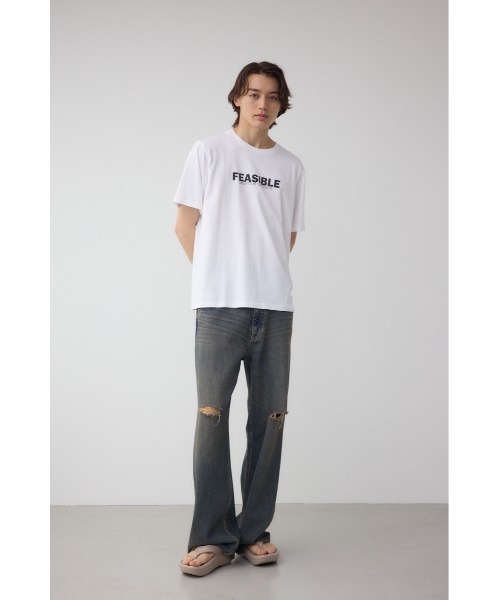 AZUL by moussy(アズールバイマウジー)の「AZコットン FEASIBLETシャツ(Tシャツ/カットソー・メンズ・ホワイト/ライトイエロー/ブラック・SMALL/MEDIUM/LARGE)」の6枚目の写真