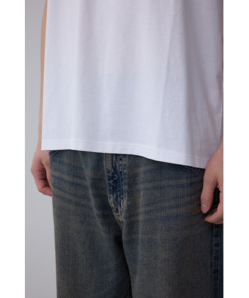 AZUL by moussy(アズールバイマウジー)の「AZコットン FEASIBLETシャツ(Tシャツ/カットソー・メンズ・ホワイト/ライトイエロー/ブラック・SMALL/MEDIUM/LARGE)」の12枚目の写真
