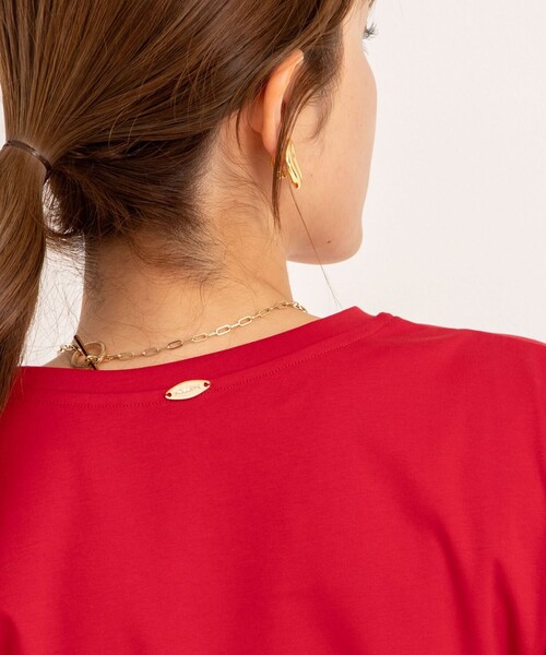 NOLLEY’S（ノーリーズ）の「高機能 LA＋スムースTシャツ（Tシャツ/カットソー・レディース・ホワイト/ブルー/ベージュ/チャコールグレー/ダークブラウン/レッド/ネイビー・36/38）」の14枚目の写真