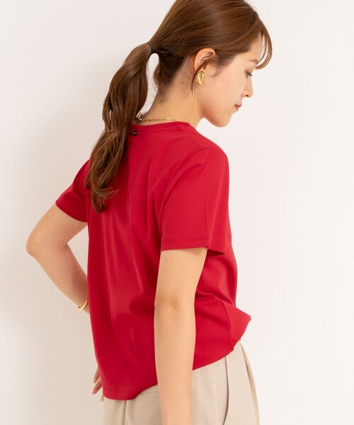 NOLLEY’S（ノーリーズ）の「高機能 LA＋スムースTシャツ（Tシャツ/カットソー・レディース・ホワイト/ブルー/ベージュ/チャコールグレー/ダークブラウン/レッド/ネイビー・36/38）」の15枚目の写真