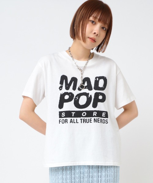 RNA(アールエヌエー)の「M2448 GEEK SHOPロゴベーシックT(Tシャツ/カットソー・レディース・ブラック/ライトブルー/ホワイト・MEDIUM)」の2枚目の写真