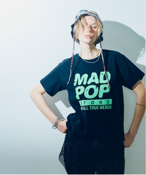 RNA(アールエヌエー)の「M2448 GEEK SHOPロゴベーシックT(Tシャツ/カットソー・レディース・ブラック/ライトブルー/ホワイト・MEDIUM)」の8枚目の写真