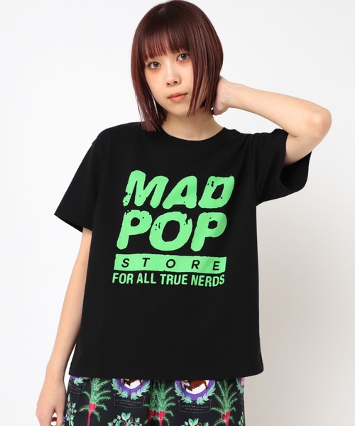 RNA(アールエヌエー)の「M2448 GEEK SHOPロゴベーシックT(Tシャツ/カットソー・レディース・ブラック/ライトブルー/ホワイト・MEDIUM)」の4枚目の写真