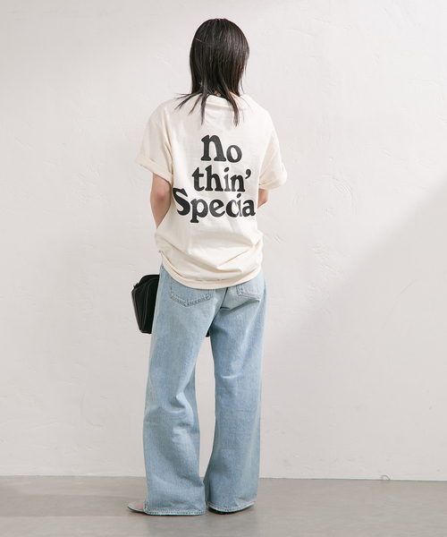 NOTHIN SPECIAL(ナッシンスペシャル)の「【NOTHIN SPECIAL/ナッシンスペシャル】 LOGO TEE(Tシャツ/カットソー・レディース・アイボリー/ブラウン・MEDIUM)」の16枚目の写真
