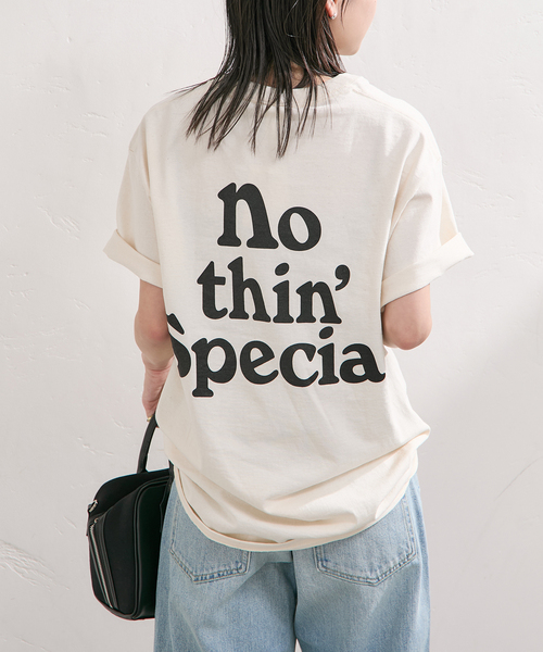 NOTHIN SPECIAL(ナッシンスペシャル)の「【NOTHIN SPECIAL/ナッシンスペシャル】 LOGO TEE(Tシャツ/カットソー・レディース・アイボリー/ブラウン・MEDIUM)」の18枚目の写真