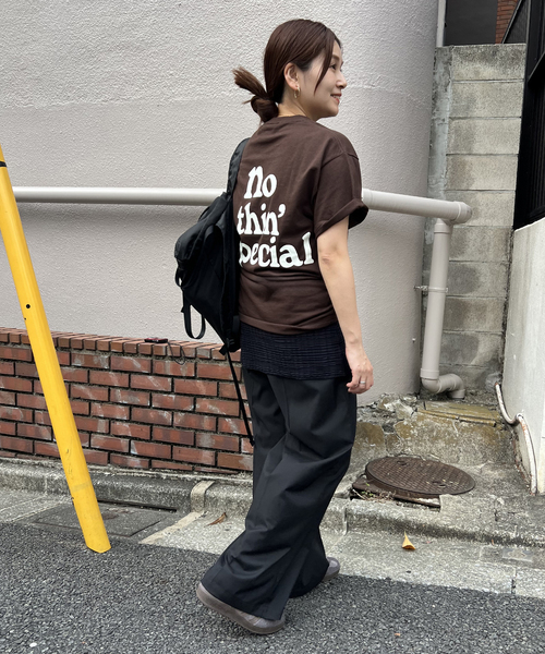 NOTHIN SPECIAL(ナッシンスペシャル)の「【NOTHIN SPECIAL/ナッシンスペシャル】 LOGO TEE(Tシャツ/カットソー・レディース・アイボリー/ブラウン・MEDIUM)」の19枚目の写真