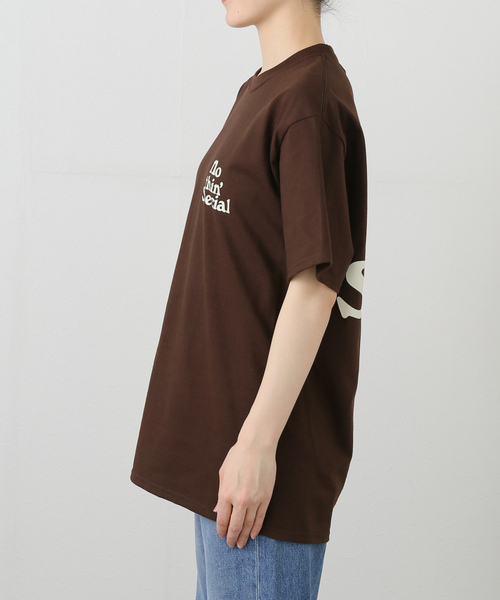 NOTHIN SPECIAL(ナッシンスペシャル)の「【NOTHIN SPECIAL/ナッシンスペシャル】 LOGO TEE(Tシャツ/カットソー・レディース・アイボリー/ブラウン・MEDIUM)」の7枚目の写真