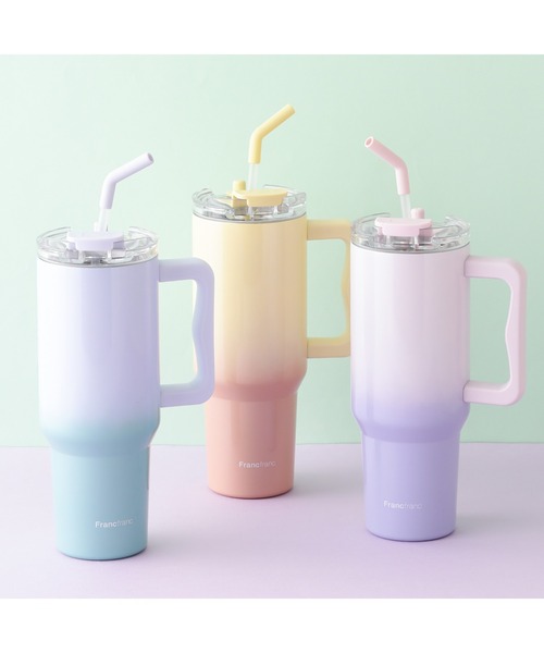 Francfranc(フランフラン)の「大型ステンレスマグ 1100ml ピンク(グラス/マグカップ/タンブラー・レディース・ピンク・FREE)」の2枚目の写真