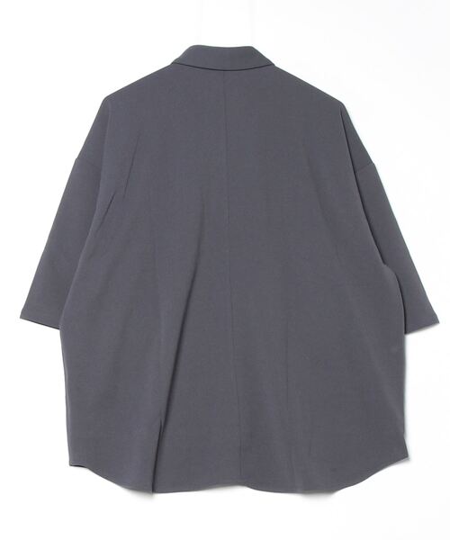 ARCADE（アーケード）の「UVカット梨地ストレッチ素材 オーバーサイズ BIG5分袖シャツ（シャツ/ブラウス・メンズ・アイボリー/ブラック/ブルーグレー/グレイッシュベージュ/チャコールグレー/ダークグリーン・M/L）」の19枚目の写真