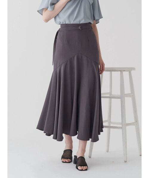 TONAL（トーナル）の「ベルト付ドレープマーメイドスカート（スカート・レディース・チャコールグレー/ベージュ/オフホワイト・SMALL/MEDIUM）」の16枚目の写真