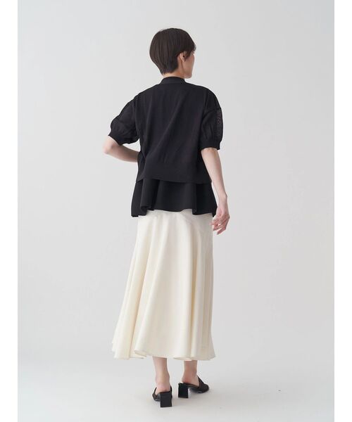 TONAL（トーナル）の「ベルト付ドレープマーメイドスカート（スカート・レディース・チャコールグレー/ベージュ/オフホワイト・SMALL/MEDIUM）」の22枚目の写真