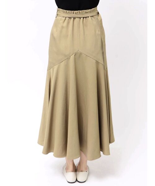 TONAL（トーナル）の「ベルト付ドレープマーメイドスカート（スカート・レディース・チャコールグレー/ベージュ/オフホワイト・SMALL/MEDIUM）」の8枚目の写真